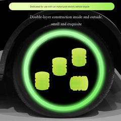 2PCS Bike Car Tire Valve Cap Glow in Dark Universal Valve Cap