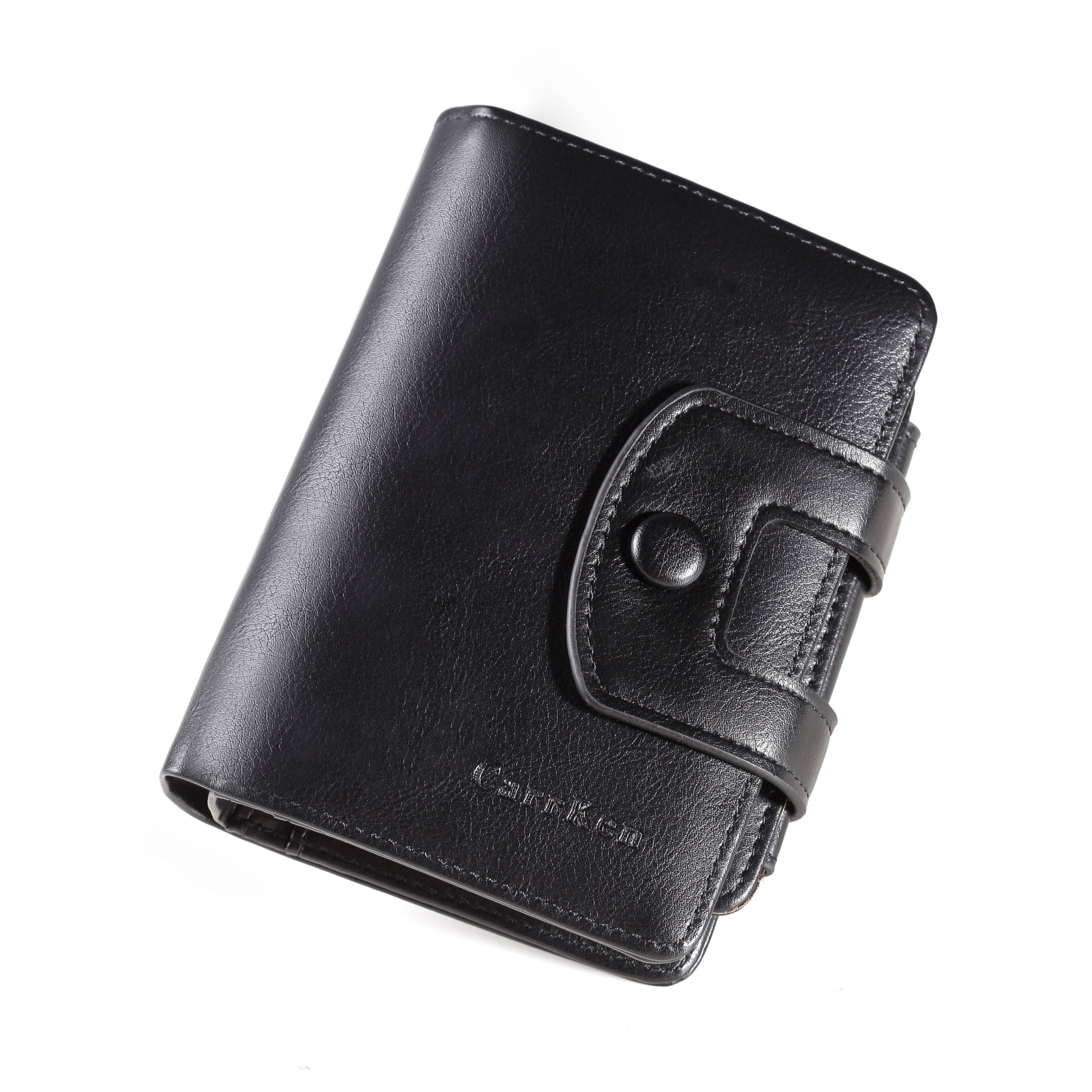 Vintage Trifold Short Wallet PU Leather Zipper Coin Purses