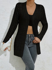 Casual Long Sleeve Open Front Cardigan