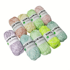 9pcs Glow In The Dark Yarn Luminous Cotton Perfect For DIY Knitting