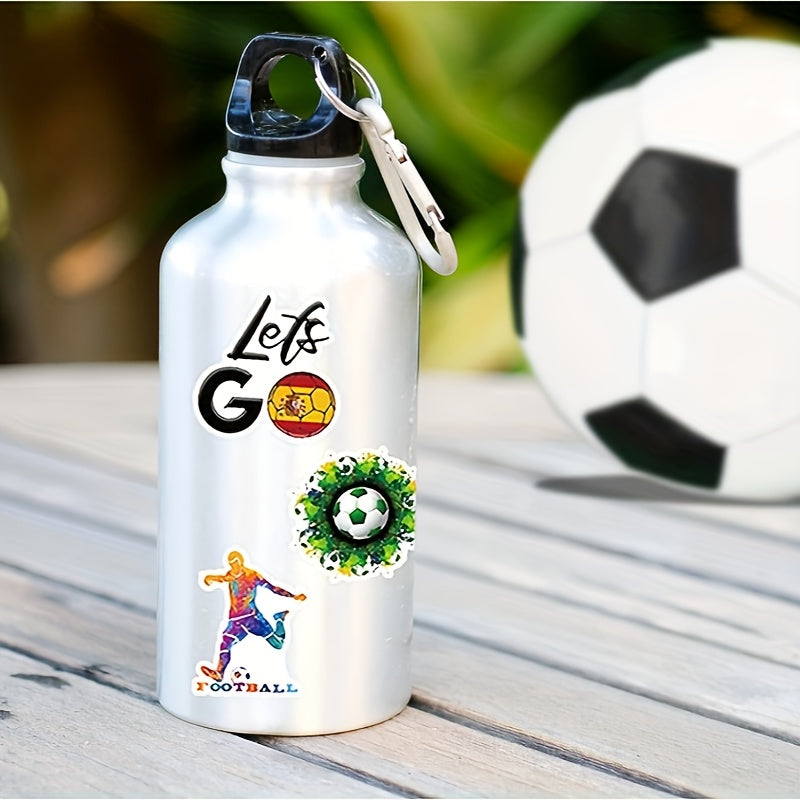 100pcs Soccer Stickers Vinyl Waterproof Stickers For Water Bottles Luggage