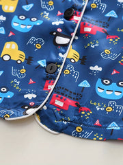 Boys Cartoon Cars Pajamas Set Short Sleeves Tops & Bottoms Cozy Homewear