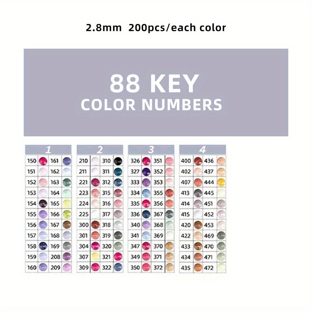 1pc 445 Colors Diamond Painting Accessory Kit 5D Faceted Diamonds