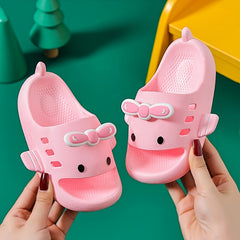 Cartoon Airplane Open Toe Slippers Boys Non Slip Lightweight