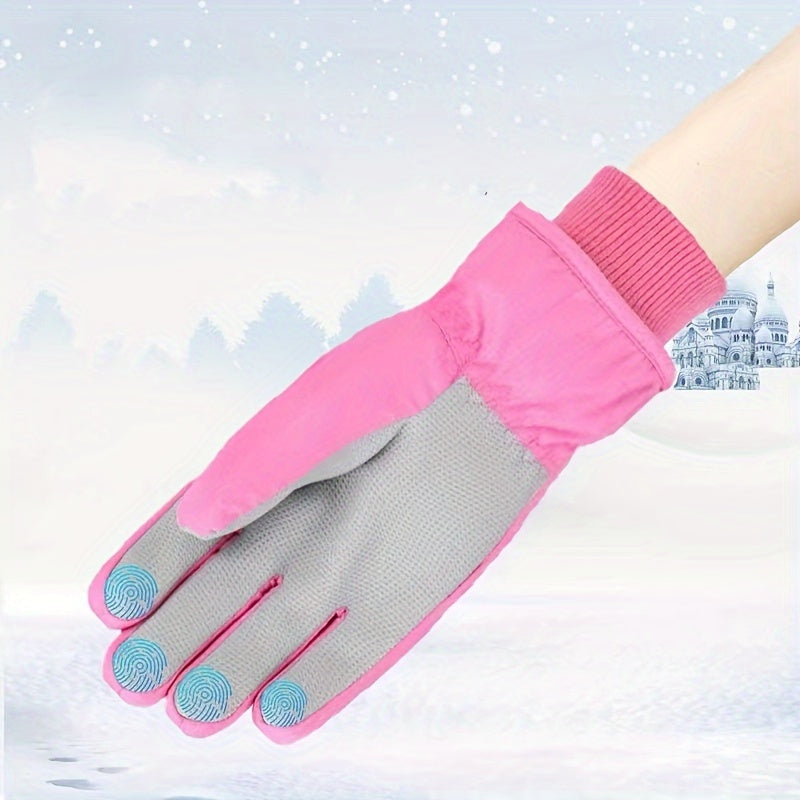 Sweet Princess Winter Gloves for Girls, 5-Layer Windproof & Waterproof