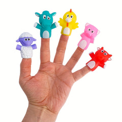 5pcs Farm Animal Finger Puppets Set Animal Finger Puppet Toys