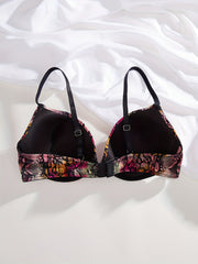 Snakeskin Print Push Up Bra Women's Lingerie