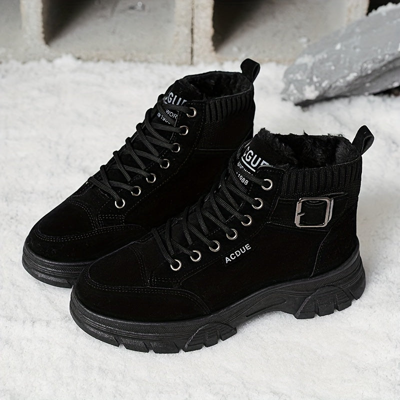 Women's Fleece Lined Winter Snow Boots Non Slip Thermal Platform Sneakers