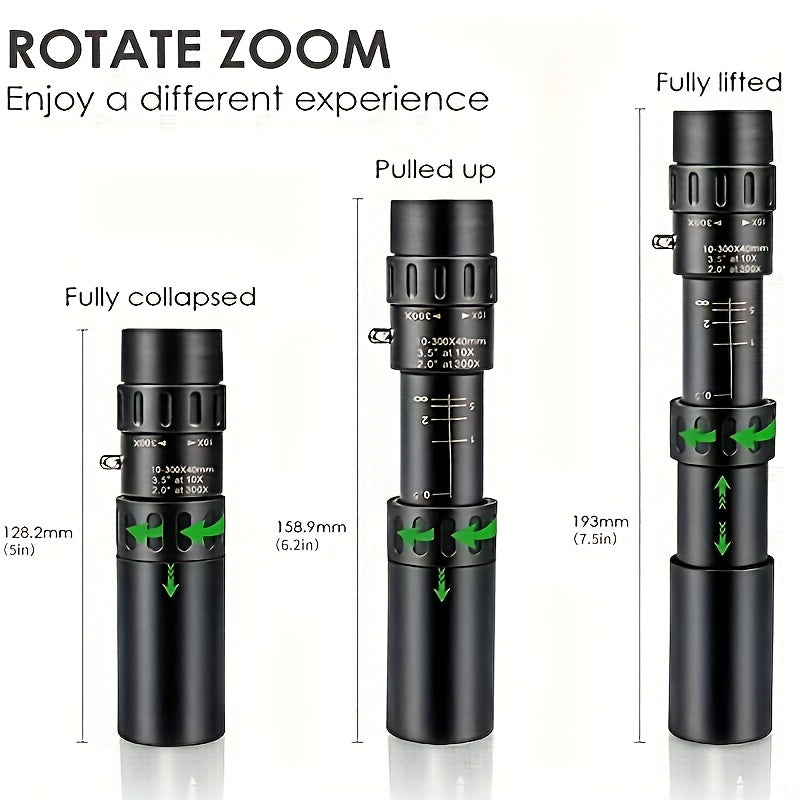 High Definition Outdoor Zoom Monocular Waterproof Compact and Portable