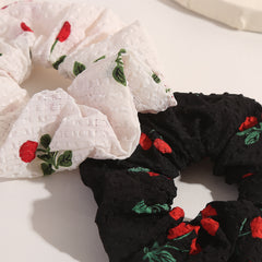 2pcs Fruit Print Scrunchie