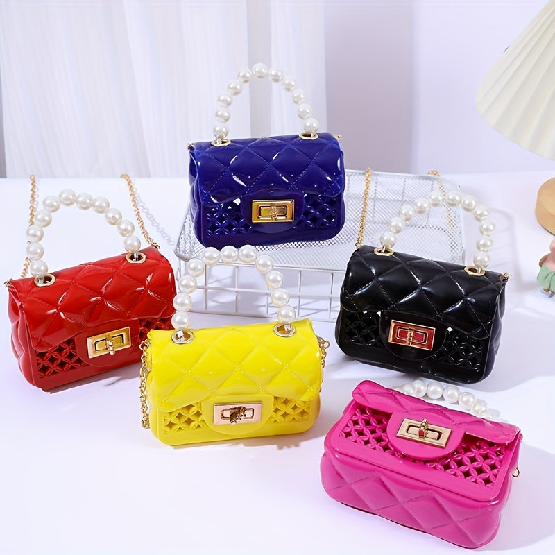 Pearl Chain Crossbody Bag Mini Handbag for Girls