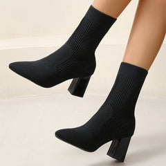 Women's Stretch Knit Ankle Boots
