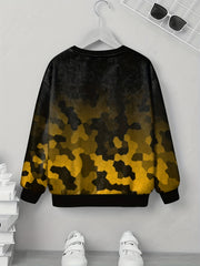 Geometric Pattern Kid's Sweatshirt Boys Pullover Long Sleeve Top