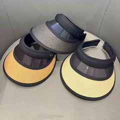 Classic Stitching Sun Visor Hat Wide Brim UV Protection Sun Hat