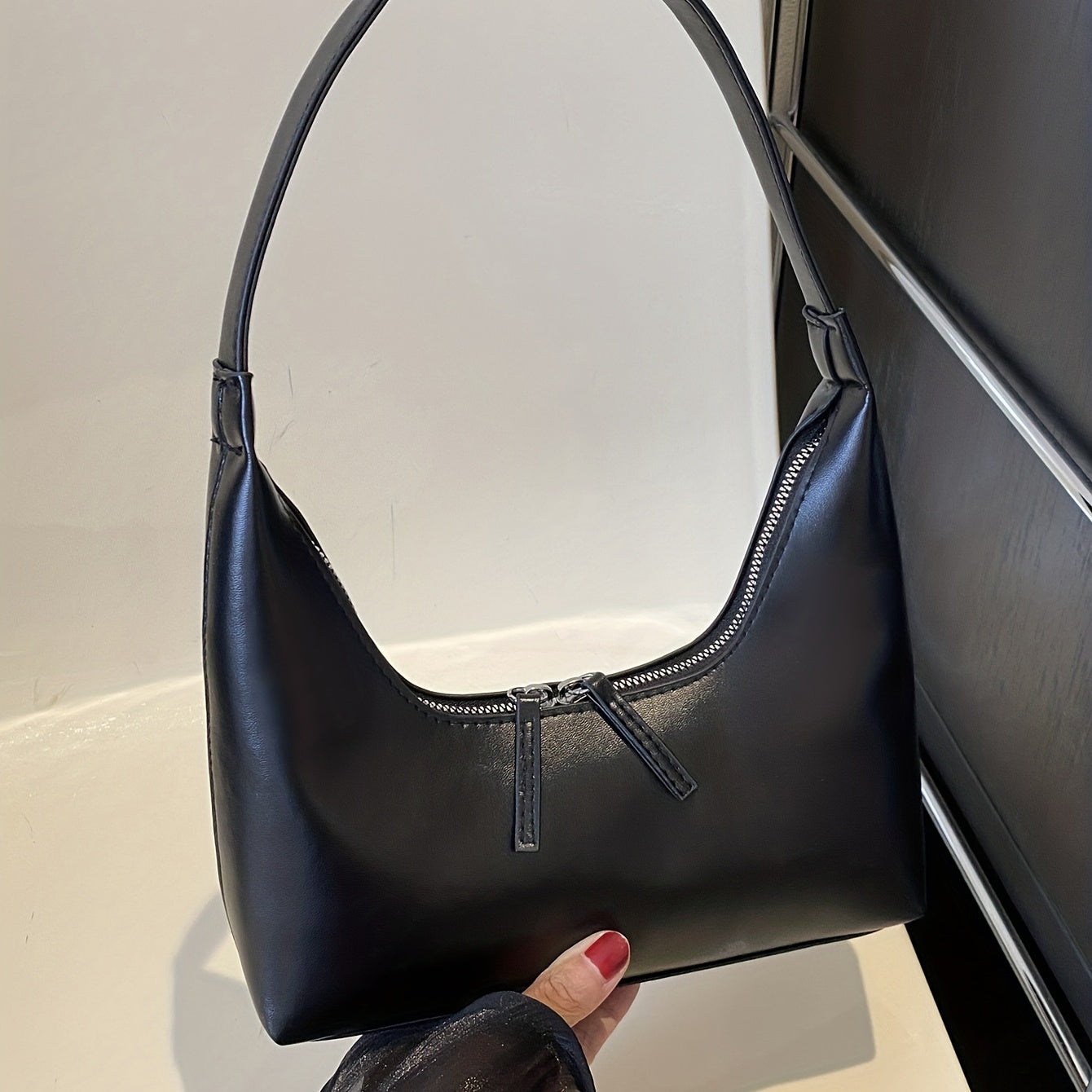 Pink Crescent Hobo Bag Women's Handbag & Shoulder Purse