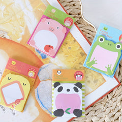 8pcs Cartoon Animal Sticky Notes Set Student Stationery Learning Supplies