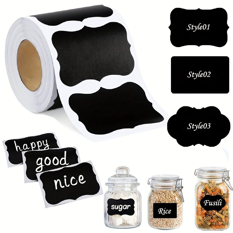 120Pcs Roll Rewritable PVC Blackboard Stickers Waterproof Labels