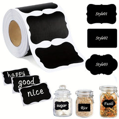 120Pcs Roll Rewritable PVC Blackboard Stickers Waterproof Labels