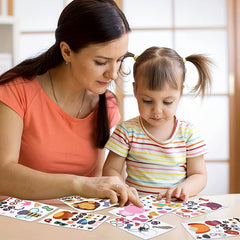 36 Sheets DIY Puzzle Stickers Animals Faces Jigsaw Educational Toys Kids