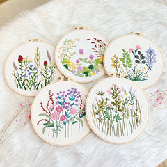 4pcs Embroidery Kits Cross Stitch Pattern Adults