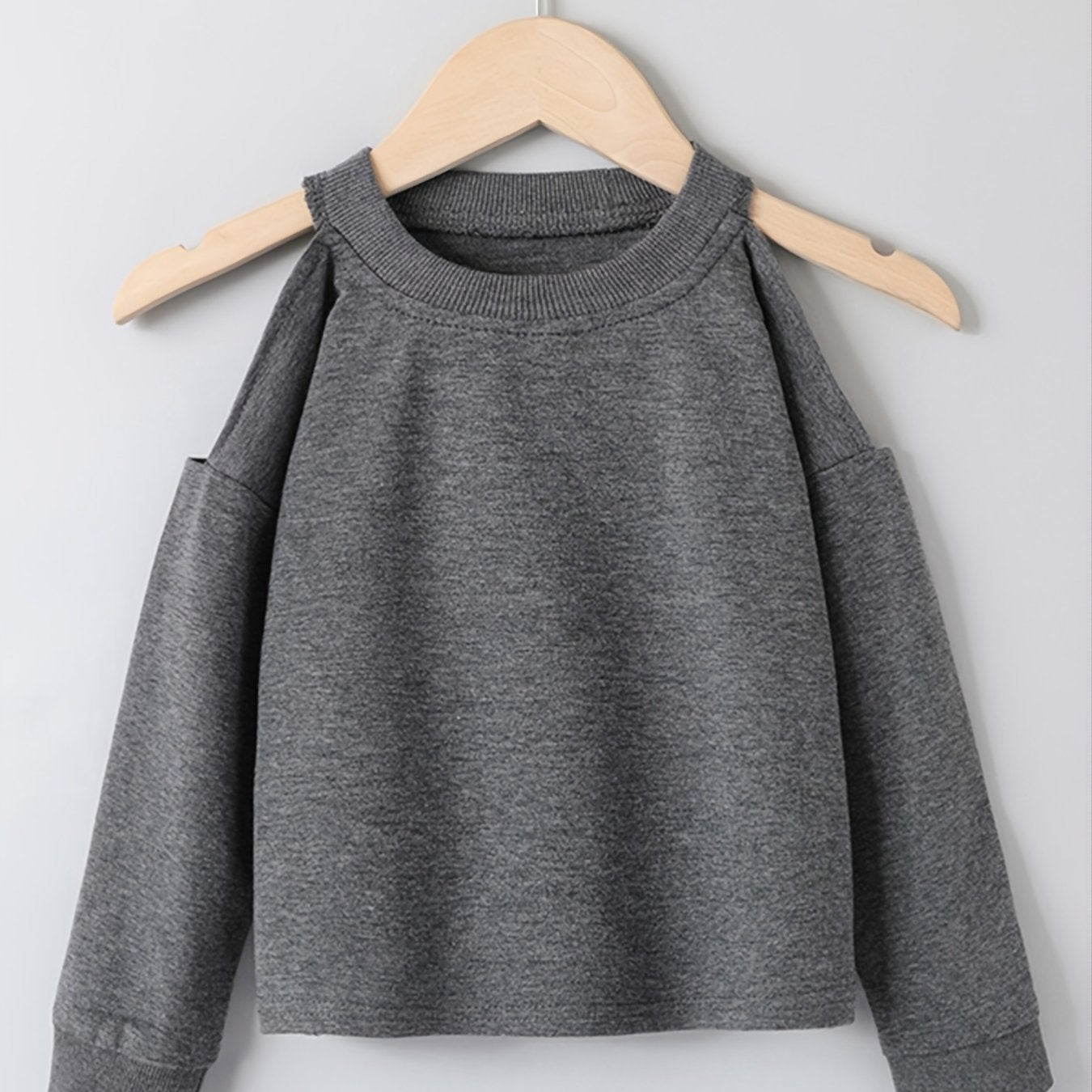 Girls Long Sleeve Off Shoulder Sweatshirt Spring Autumn