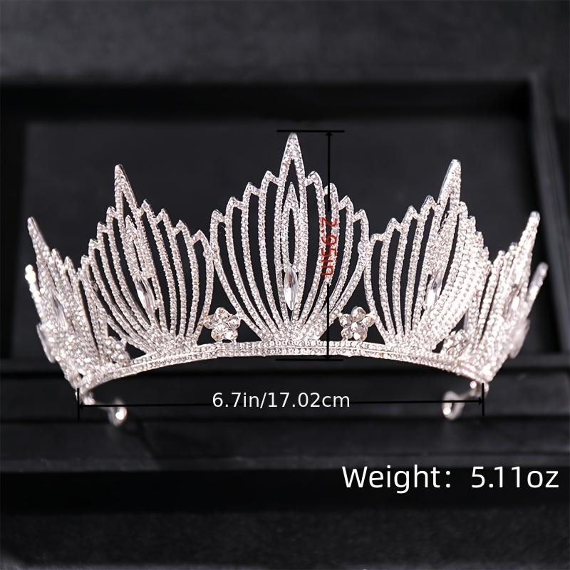Golden Vintage Queen Crown Rhinestone Tiara Prom Hair Accessories
