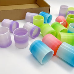 8pcs Rainbow Magic Fidget Stress Coil Mini Springs Bulk Toys