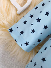 Cute Baby Boys Star Print Romper Trousers Set