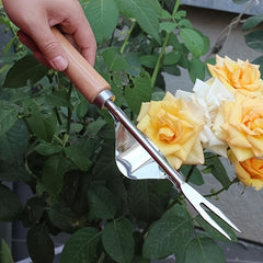 1pc Hand Weeder 12.2 Inches Wooden Handle for Effortless Weed Removal