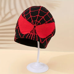 Spider Web Jacquard Beanie Y2K Knitted Skull Cap Hip Hop Unisex
