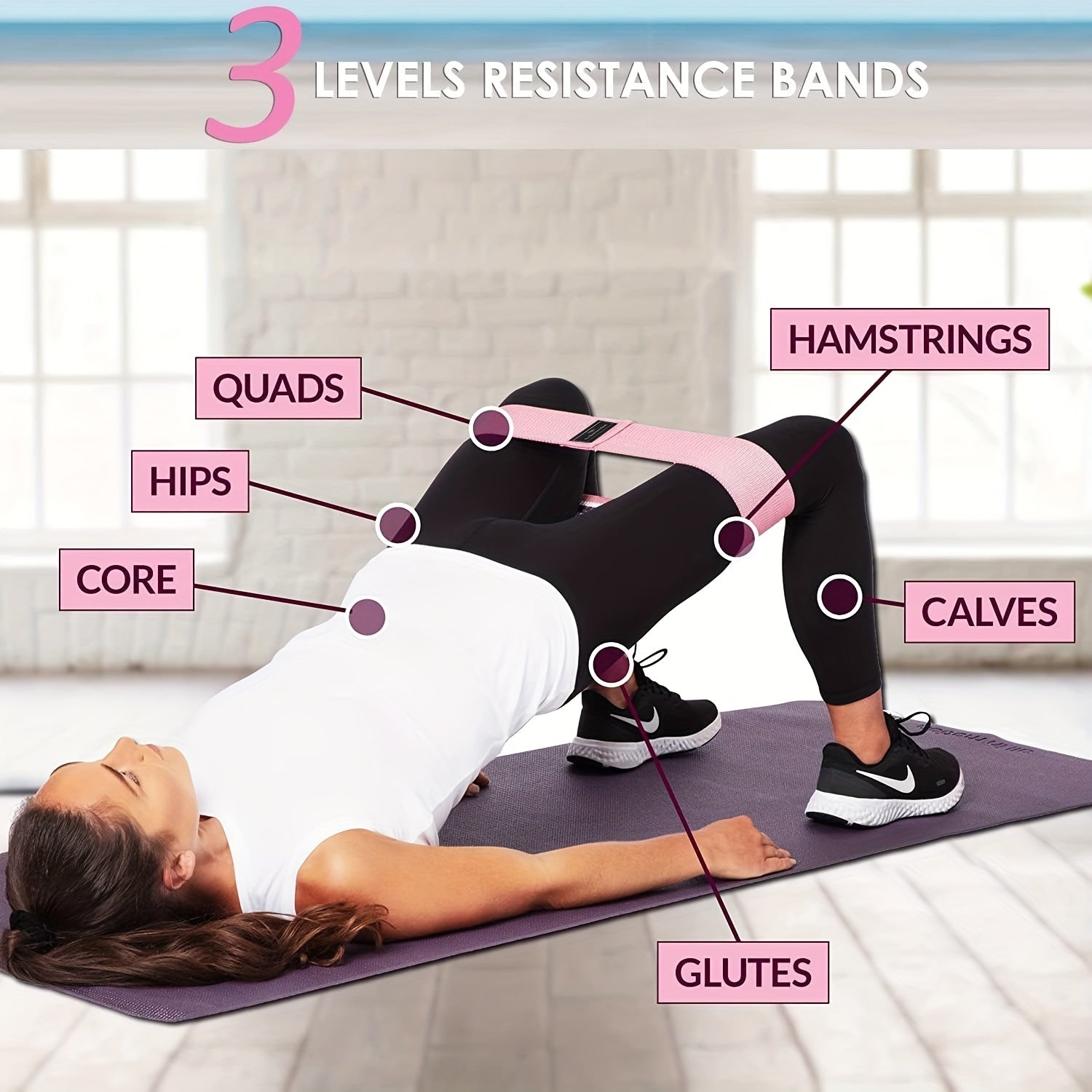 Resistance Bands Set for Full Body Fitness Training