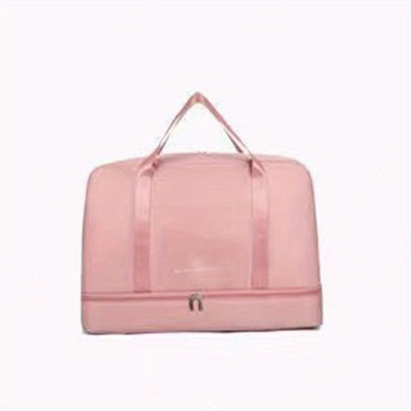 Solid Travel Duffle Bag Large Capacity Luggage Handbag