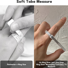 Ring Sizer Reusable Measuring Tool 1-17 Rings Size