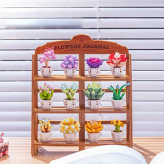 Eternal Flower Building Blocks Potted Succulent Mini DIY Model Toys
