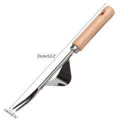 1pc Hand Weeder 12.2 Inches Wooden Handle for Effortless Weed Removal