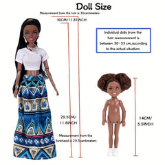 2pcs 5pcs African Doll Dark Skin Doll 11.5 inch Ethnic Clothing Doll