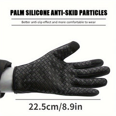Men's Winter Cycling Gloves Warm and Windproof Touch Screen Full Finger