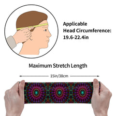 Bohemia Unisex Sports Headband - Purple Green