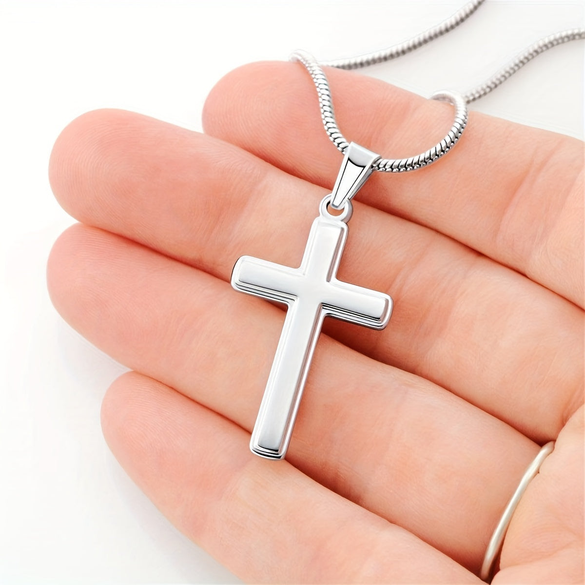Father's Gift From Daughter Son Daddy Birthday Gift Father Cross Necklace