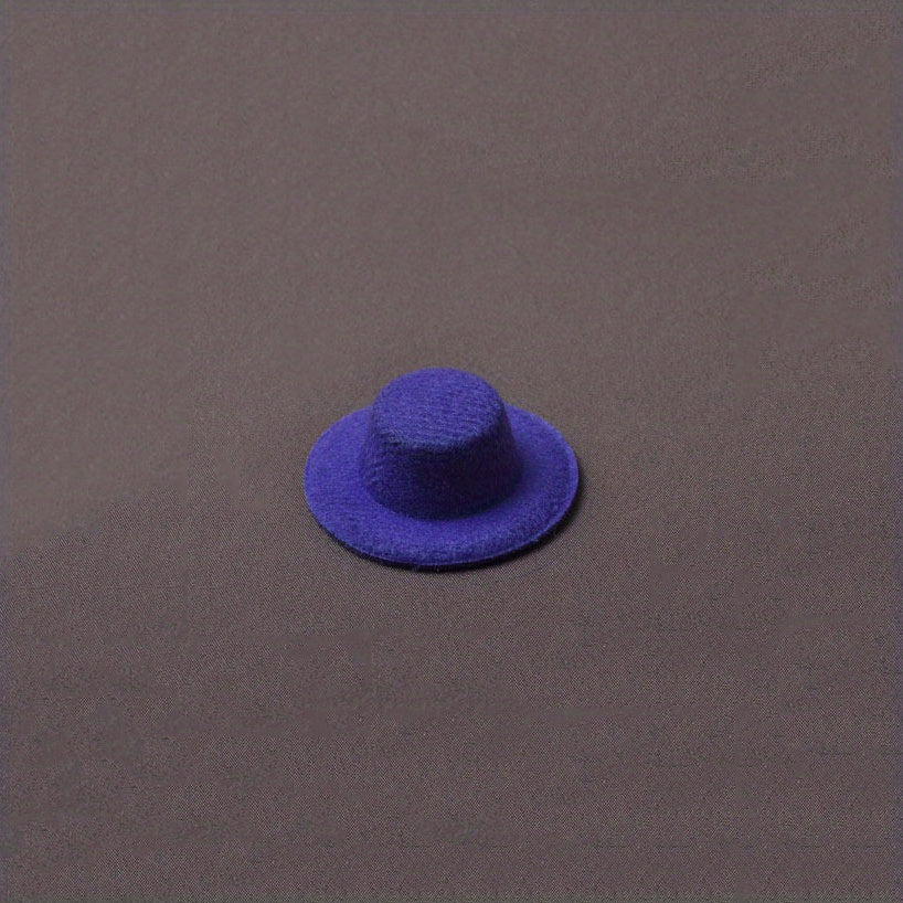 10pcs Mini Formal Hat Doll Hat Felt Hat DIY Craft Doll Hair Accessories