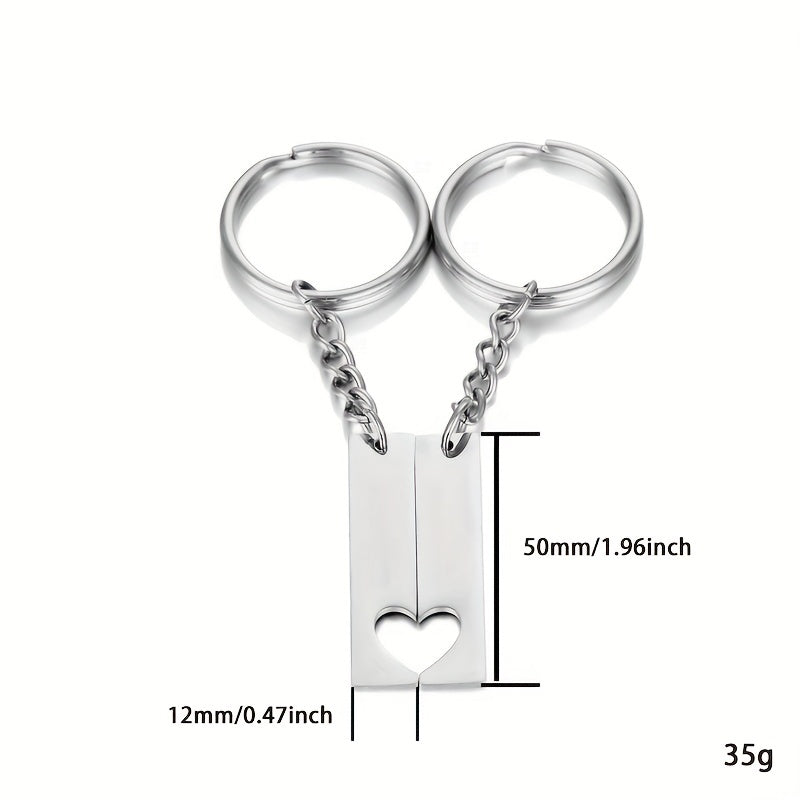 Personalized Stainless Steel Keychain - Name & Date Engraved