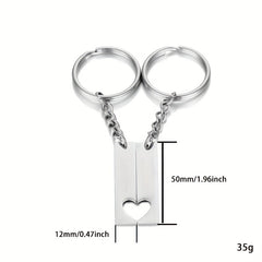 Personalized Stainless Steel Keychain - Name & Date Engraved