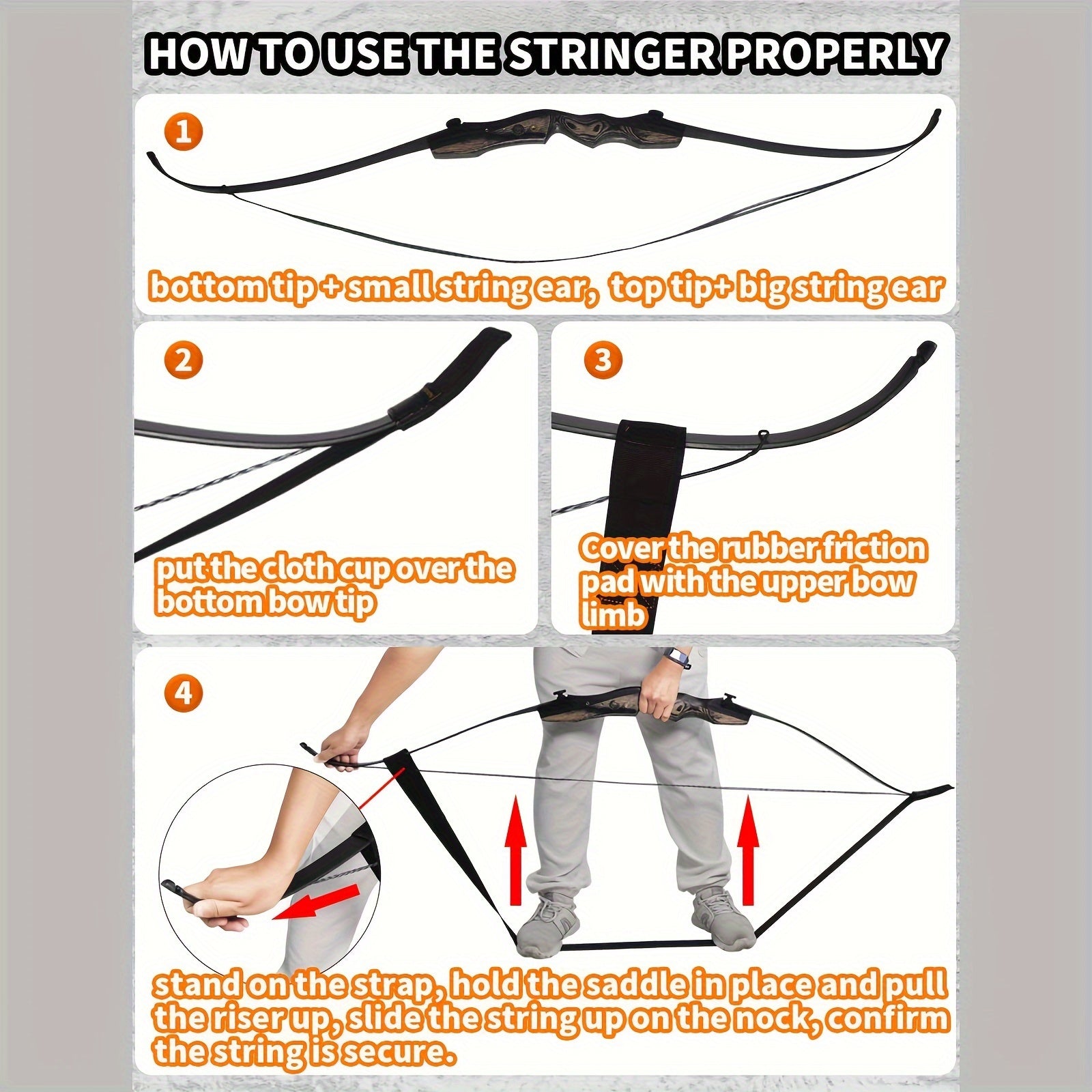 Archery Recurve Bow Stringer Tool For Recurve Bow And Longbow