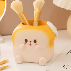 Bread Toast Pencil Holder Cosmetic Storage