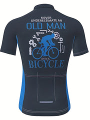 Men's Slogan Print Cycling Jersey Quick Dry Bicycle Suit
