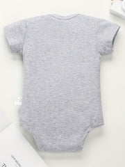 Snowman Smiling Face Print Baby Onesie Soft Romper