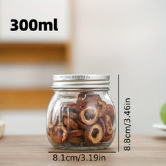 Transparent Glass Storage Jar with Airtight Lid