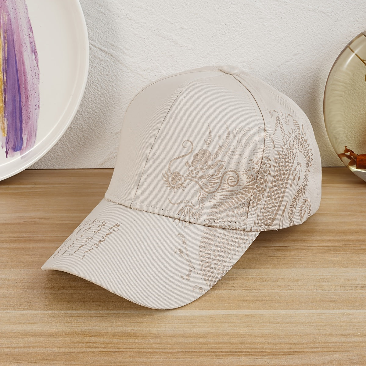 Unisex Sunshade Breathable Baseball Cap Dragon Pattern