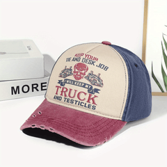 Skull Head Knight Print Denim Baseball Cap