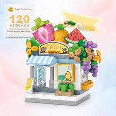 Mini Street View Blocks Build Your Own Dream Shop DIY Models